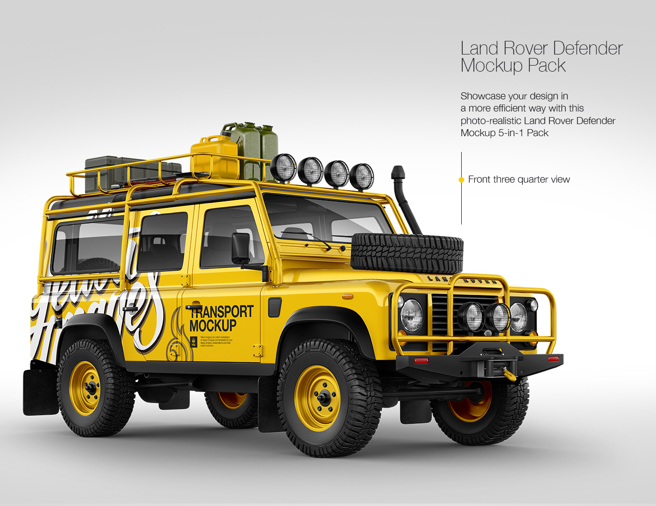 Land Rover Defender Mockup Pack: 5-in-1 Pack